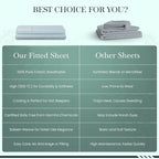 Feather & Stitch 1 PC Fitted Sheet California King Size, 100% Cotton Damask - Image 8
