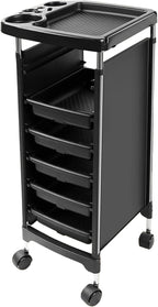 Salon Trolley Cart with Wheels & 5 Drawers, Salon Rolling Stations by Roixeeds