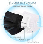 LEMENT 500pcs Disposable Black Mask, 3-Ply Face Masks - Image 3