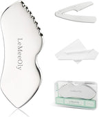 LeMeeOly Stainless Steel Gua Sha Facial Tools Metal GuaSha Tool by LeMeeOly
