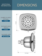 Cobbe Filtered Shower Head, 7 Modes High Pressure Shower Heads - Image 5