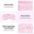 Ondder Spa Headband for Washing Face 8 Pack Pink Skincare Headbands for Women - Image 4
