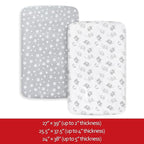 Pack and Play Sheets, 2 Pack Mini Crib Sheets, Stretchy Playard Fitted Sheet - Image 5