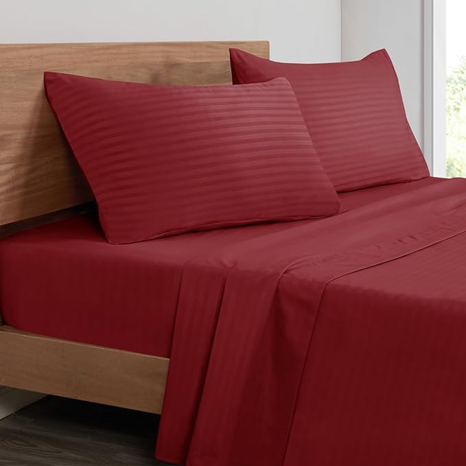 Mejoroom Striped King Size Bed Sheet Set by Mejoroom