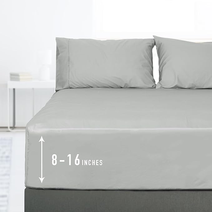 Sunflower King Fitted Sheet, 1-Piece Deep Pocket Fitted Bottom Sheet 16" by SunflowerHometexUS