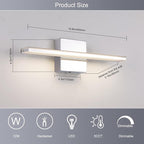 Modern Bathroom Vanity Light 15.7 inch 12W Dimmable 5CCT Led Bath Lights - Image 5