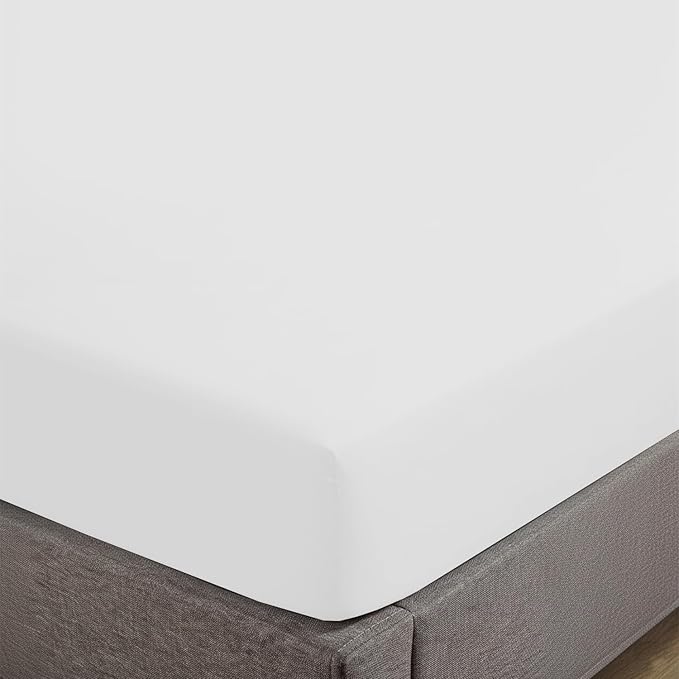Feather & Stitch Fitted Bottom Sheet Only Queen Size 500 TC-1 Piece 100% Cotton by FEATHERSTITCHNEWYORK
