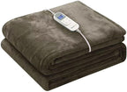Wapaneus Foot Pocket Heated Blanket Electric Throw by Wapaneus