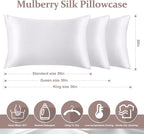 2 Pack 100% Pure Silk Pillowcase - Image 6
