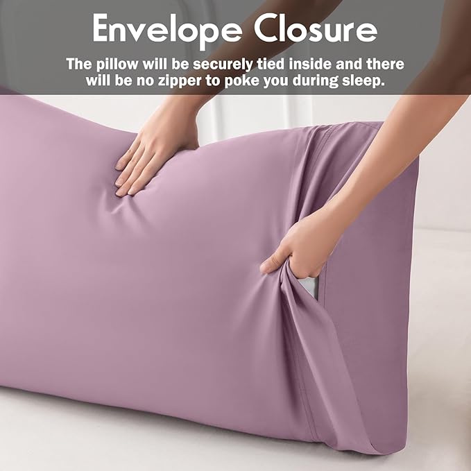 Pillowcases Queen Size 2 Pack, Cooling Viscose from Bamboo Pillow Cases - Image 4