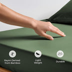 LINENWALAS Fitted Sheet Only Viscose Derived from Bamboo, Bottom Sheet - Image 6