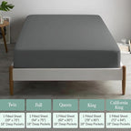 Feather & Stitch Fitted Bottom Sheet Only King Size 500 TC-1 Piece 100% Cotton - Image 6