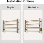 Towel Warmer Bathroom Wall Mounted Drying Rack Plug-in Electric Heated Towel - Image 8