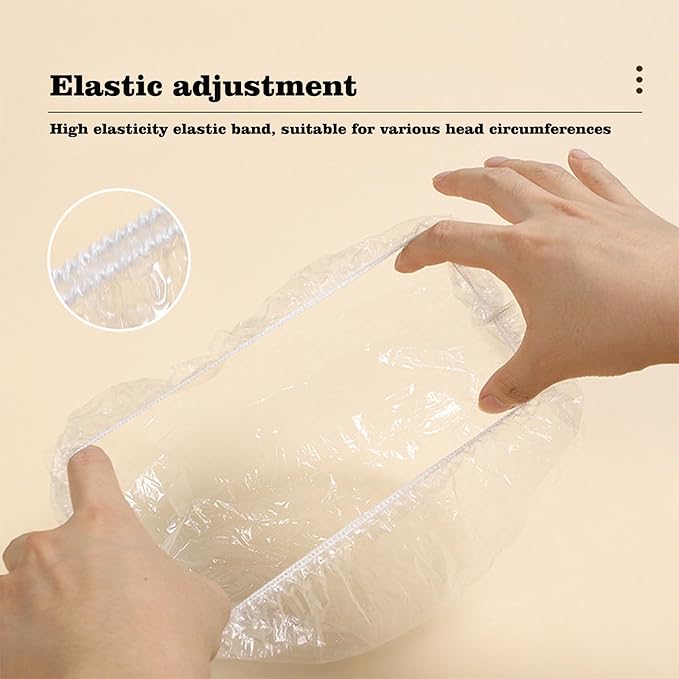 200 PCS Disposable Shower Caps Thickened Waterproof Hair Bath Caps - Image 3