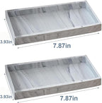 2PCS 7.87” L x 3.93” W Silicone Soap Dispenser Trays, Bathroom Sink Vanity Tray - Image 3