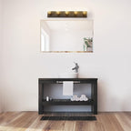 Globe Electric 5-Light Vanity Light, Matte Black, Modern Glam, Bathroom Fixture - Image 3