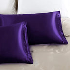Aormenzy Satin Pillow Cases for Women Standard Size Set of 2, Fade Resistant - Image 5