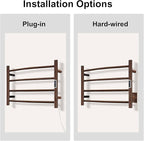 Towel Warmer with Built-in Timer Bathroom Wall Mounted Bath Towel Heater - Image 2