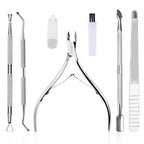 Professional Cuticle Nippers Set, Stainless Steel Manicure Kit by HIFAU