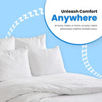 Avalon Bedding Pillow Cases Standard Size White Pillow Cases Set of 2 Cotton - Image 6