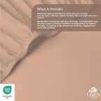 Linen Home 100% Cotton Percale Weave Fitted Sheet, Queen Size, Brushed Rose - Image 4