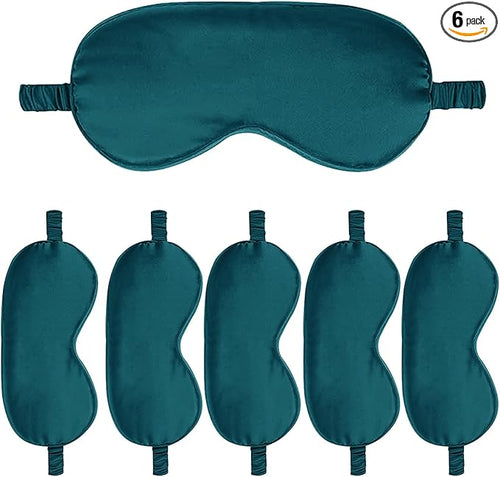 6PACK Silk Sleep Mask Satin Eye Masks Blackout Silky Eyeshade Cover Soft by WJingYiJia