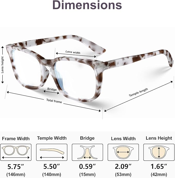 VISOONE Blue Light Blocking Glasses Square - Image 3