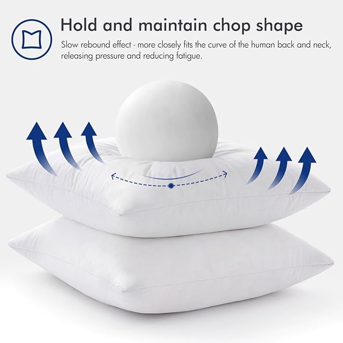 MIULEE Feather Pillow Insert 20x20, Decorative Down Throw Pillow Insert Fluffy - Image 5