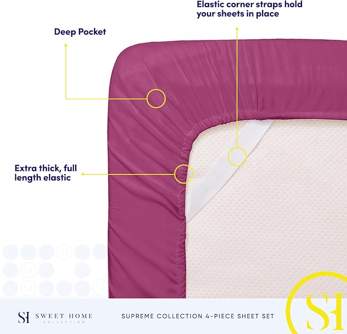 Twin XL Sheets - Breathable Luxury Sheets - 1800 Supreme Collection Extra Soft - Image 5