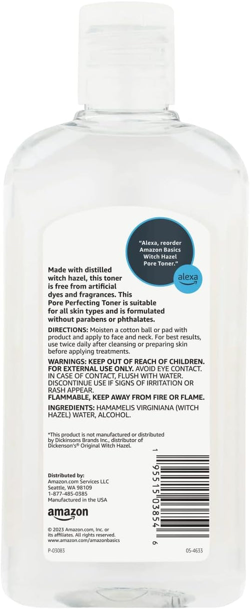 Amazon Basics Witch Hazel Pore Perfecting Toner, 100% Natural Distilled - Image 2