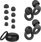 JUSTRVN Ear Plugs for Sleeping, 2 Pairs of Reusable Earplugs for Noise by JUSTRVN