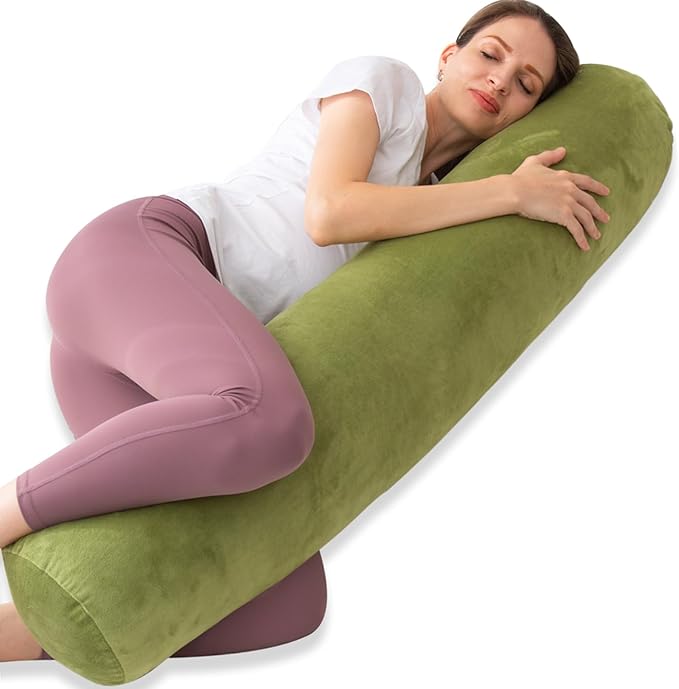 1 MIDDLE ONE Bolster Pillow for Bed, Long Round Body Pillow for Adults by 1MIDDLEONE