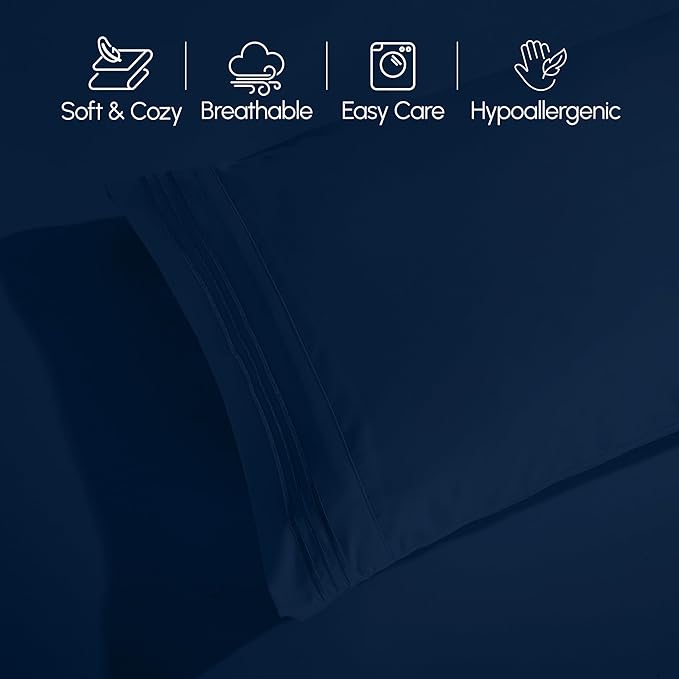 Elegant Comfort Luxurious 1500 Premium Hotel Quality Microfiber 4-Piece Sheet - Image 8
