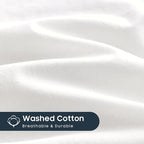Wake In Cloud - Cotton Duvet Cover Set, Queen Size, 100% Washed Cotton - Image 6