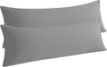 NTBAY 2-Piece Body Pillowcase Set, 20x54 inches, Smoke Grey, Microfiber by NTBAY