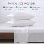 MR&HM Satin Bed Sheets, Twin XL Size Sheets Set - Image 7