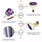 Jade Roller, Face Roller, Facial Beauty Roller Skin Care Tools, Quartz Massager - Image 3