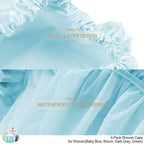 Shower Cap for Women Reusable Extra Large Shower Caps for Men Satin Double - Image 4