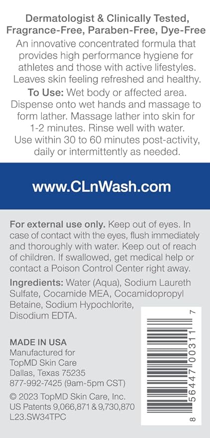 CLn® SportWash – High-Performance Sport Body Wash, - Image 2