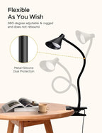 Clip on Light USB Reading Light, Eye Care Dimmable Reading Lamp 3 Color & 10 - Image 4