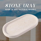 Koville Natural Marble Tray for Bathroom, Vanity Decorative Marble Trays for - Image 3