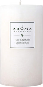Aroma Naturals Holiday Essential Oil Vanilla & Peppermint Scented Pillar Candle by Aroma+Naturals