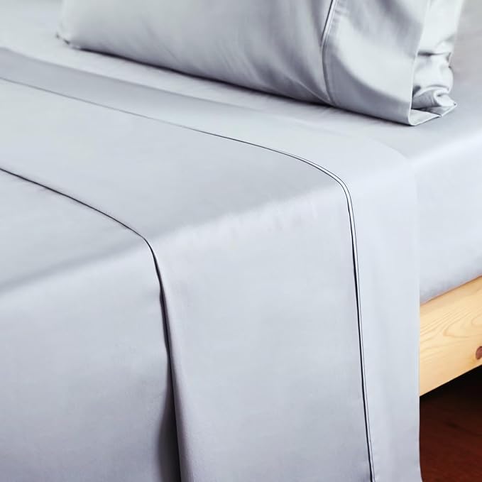2-Pack Cotton Queen Flat Sheet Only, 600 Thread Count 100% Egyptian Cotton Top - Image 7