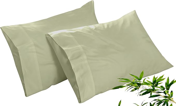 Royale Linens Cooling Pillow Cases King Size Set of 2-100% Rayon Derived from by ROYALELINENS