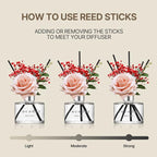 COCODOR Rose Flower Reed Diffuser/White Jasmine/6.7oz/1Pack / Home Fragrance - Image 4