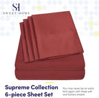 Queen Sheets Burgundy - Image 2