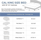 Sasttie California King Comforter Set, 7 Pieces Cal King Bed in a Bag, Complete - Image 6