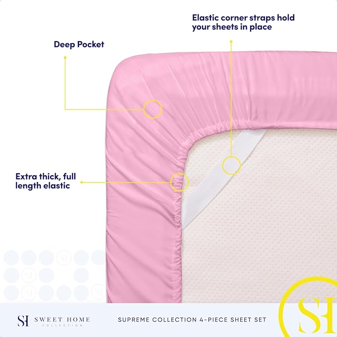 Twin XL Sheets - Breathable Luxury Sheets - 1800 Supreme Collection Extra Soft - Image 5