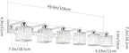 Aipsun Bathroom Vanity Light Fixtures 6 Light Chrome Vanity Light - Image 6