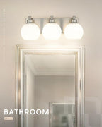 Bathroom Light Fixtures, 3-Light Brushed Nickel Vanity Light, Modern Wall - Image 5